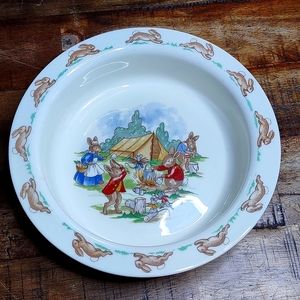Bunnykins Bowl Camping Scene Royal Doulton Tableware